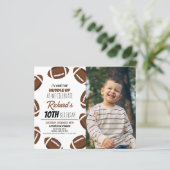 かわいい 現代のサッカー おしゃれな 誕生日パーティー 招待状 (スタンド正面)