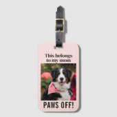 かわいい 現代風 ユーモア 犬ママ オーダーメイド 犬 ラゲッジタグ (正面縦)