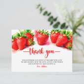 かわいい&甘いちご赤ちゃんシャワー サンキューカード (スタンド正面)