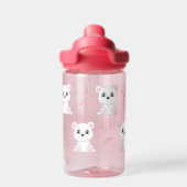 かわいい 白い シロクマ 水筒 (背面)