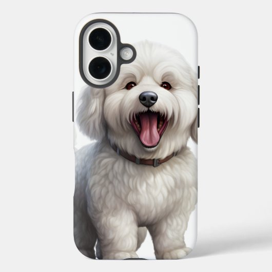 かわいい 白い ビションフリーゼ 子犬 Case-Mate iPhoneケース (裏面)