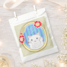 かわいい 白い 子猫 ネコ お菓子袋