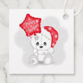 かわいい 白くま メリークリスマス 風船 フェイバータグ