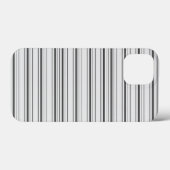 かわいい 白 グレー ストライプ Case-Mate iPhoneケース (裏面 (横))