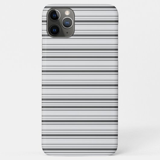 かわいい 白 グレー ストライプ Case-Mate iPhoneケース (裏面)