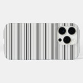 かわいい 白 グレー ストライプ Case-Mate iPhoneケース (裏面 (横))