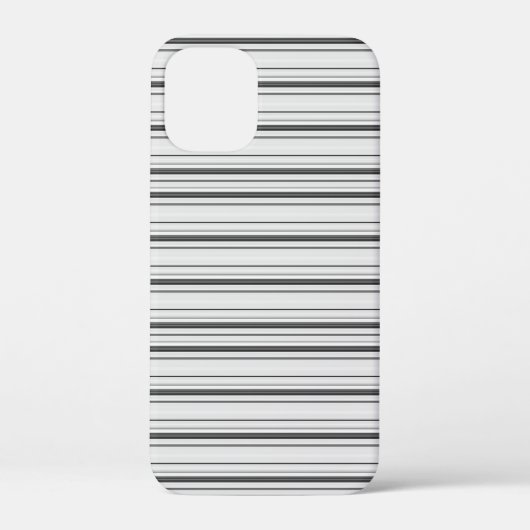 かわいい 白 グレー ストライプ Case-Mate iPhoneケース (裏面)
