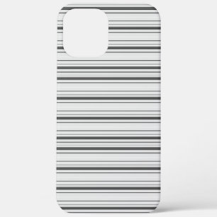 かわいい 白 グレー ストライプ iPhone 12 PRO MAX ケース