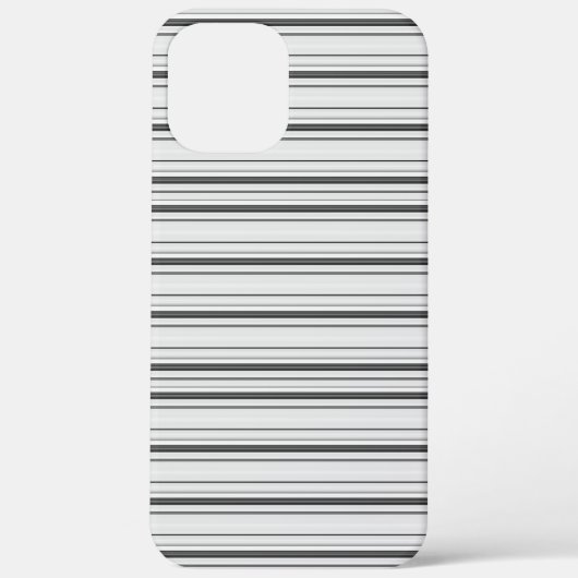 かわいい 白 グレー ストライプ Case-Mate iPhoneケース (裏面)