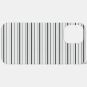 かわいい 白 グレー ストライプ Case-Mate iPhoneケース (裏面 (横))