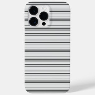 かわいい 白 グレー ストライプ Case-Mate iPhone 14 PRO MAXケース