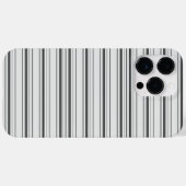 かわいい 白 グレー ストライプ Case-Mate iPhoneケース (裏面 (横))
