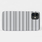かわいい 白 グレー ストライプ Case-Mate iPhoneケース (裏面(横))