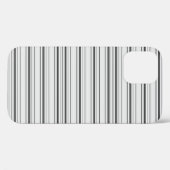 かわいい 白 グレー ストライプ Case-Mate iPhoneケース (裏面 (横))