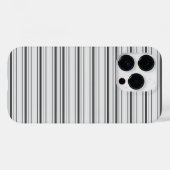 かわいい 白 グレー ストライプ Case-Mate iPhoneケース (裏面 (横))