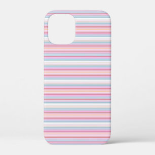 かわいい 白 ピンク ストライプ  iPhone 12 MINI ケース