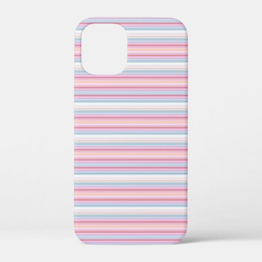 かわいい 白 ピンク ストライプ Case-Mate iPhoneケース (裏面)