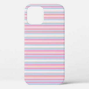 かわいい 白 ピンク ストライプ iPhone 12 PROケース