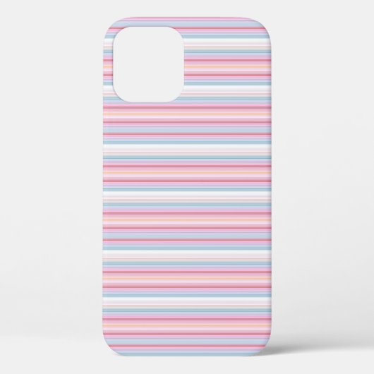 かわいい 白 ピンク ストライプ Case-Mate iPhoneケース (裏面)