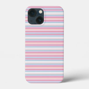 かわいい 白 ピンク ストライプ iPhone 13 MINIケース