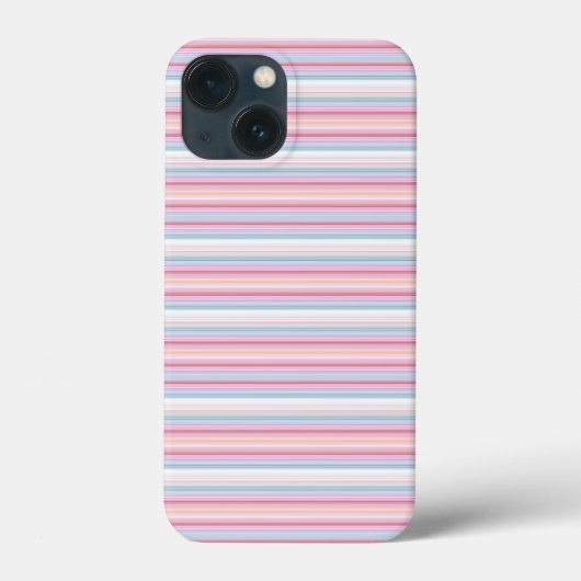 かわいい 白 ピンク ストライプ Case-Mate iPhoneケース (裏面)