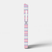 かわいい 白 ピンク ストライプ Case-Mate iPhoneケース (裏面 / 左)