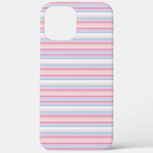 かわいい 白 ピンク ストライプ iPhone 12 PRO MAX ケース