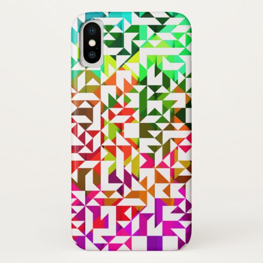 かわいい 白 色彩幾何学模様 Case-Mate iPhoneケース (裏面)