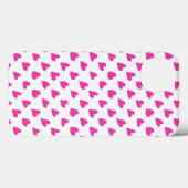 かわいい 白 赤 ハート 模様 Case-Mate iPhoneケース (裏面 (横))
