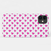 かわいい 白 赤 ハート 模様 Case-Mate iPhoneケース (裏面(横))
