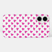 かわいい 白 赤 ハート 模様 Case-Mate iPhoneケース (裏面 (横))