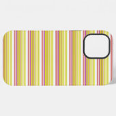かわいい 白 黄色 ストライプ iPhoneケース (裏面横)