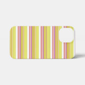 かわいい 白 黄色 ストライプ iPhoneケース (裏面横)