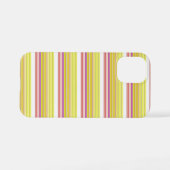 かわいい 白 黄色 ストライプ iPhoneケース (裏面横)