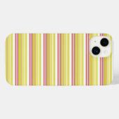 かわいい 白 黄色 ストライプ iPhoneケース (裏面横)