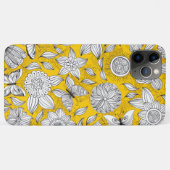 かわいい 白 黄色 花 抽象的 デザイン Case-Mate iPhoneケース (裏面(横))