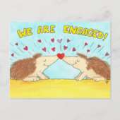 かわいい「私たち婚約した!" ポストカード (正面)