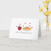 かわいい「私のパイのリンゴ」グリーティングカード カード (黄色い花)