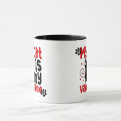 かわいい「私の猫はバレンタイン」 マグカップ (中央)
