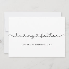 かわいい　私の結婚式の日　父へのカード 招待状
