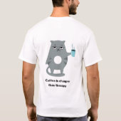 かわいい+穏やかな猫 Tシャツ (裏面)