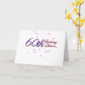 かわいい「第60誕生日女王」 カード (黄色い花)