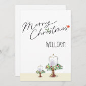 かわいい，素朴伝統的な，クリスマスカード シーズンカード (正面/裏面)