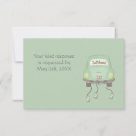 かわいい 結婚しました ウェディング RSVP 招待状