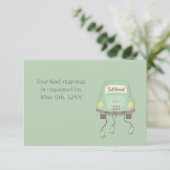 かわいい 結婚しました ウェディング RSVP 招待状 (スタンド正面)