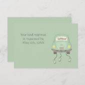 かわいい 結婚しました ウェディング RSVP 招待状 (正面/裏面)