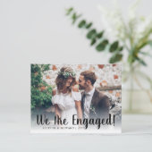 かわいい 結婚するよ フォト スクリプト 婚約パーティー 案内ポストカード (スタンド正面)