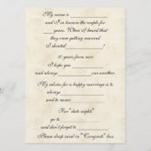 かわいい 結婚アドバイス ウェディングプランナーへ アドバイスカード (正面)