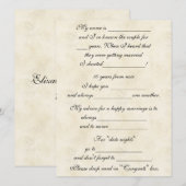 かわいい 結婚アドバイス ウェディング ブライド グルーム アドバイスカード (正面/裏面)