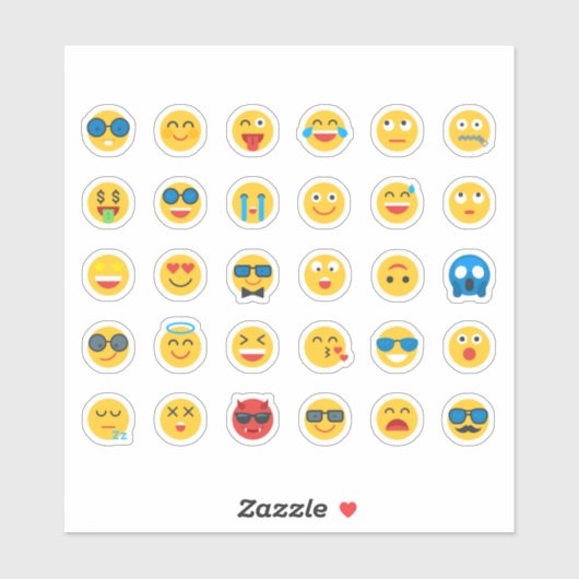 かわいい&絵文字おもしろいステッカーセット シール (シート)